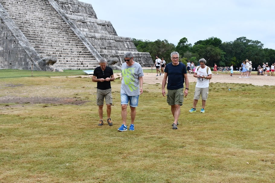 Aerial view of ancient Mayan ruins during a Private Yucatan Explore Tour.