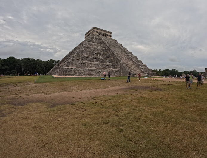 Guided exploration of the historic Yucatan pyramids during a private tour.